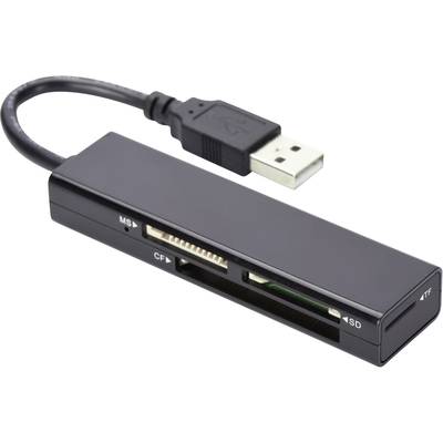 ednet 85241 Lettore schede di memoria esterno USB 2.0 Nero-0