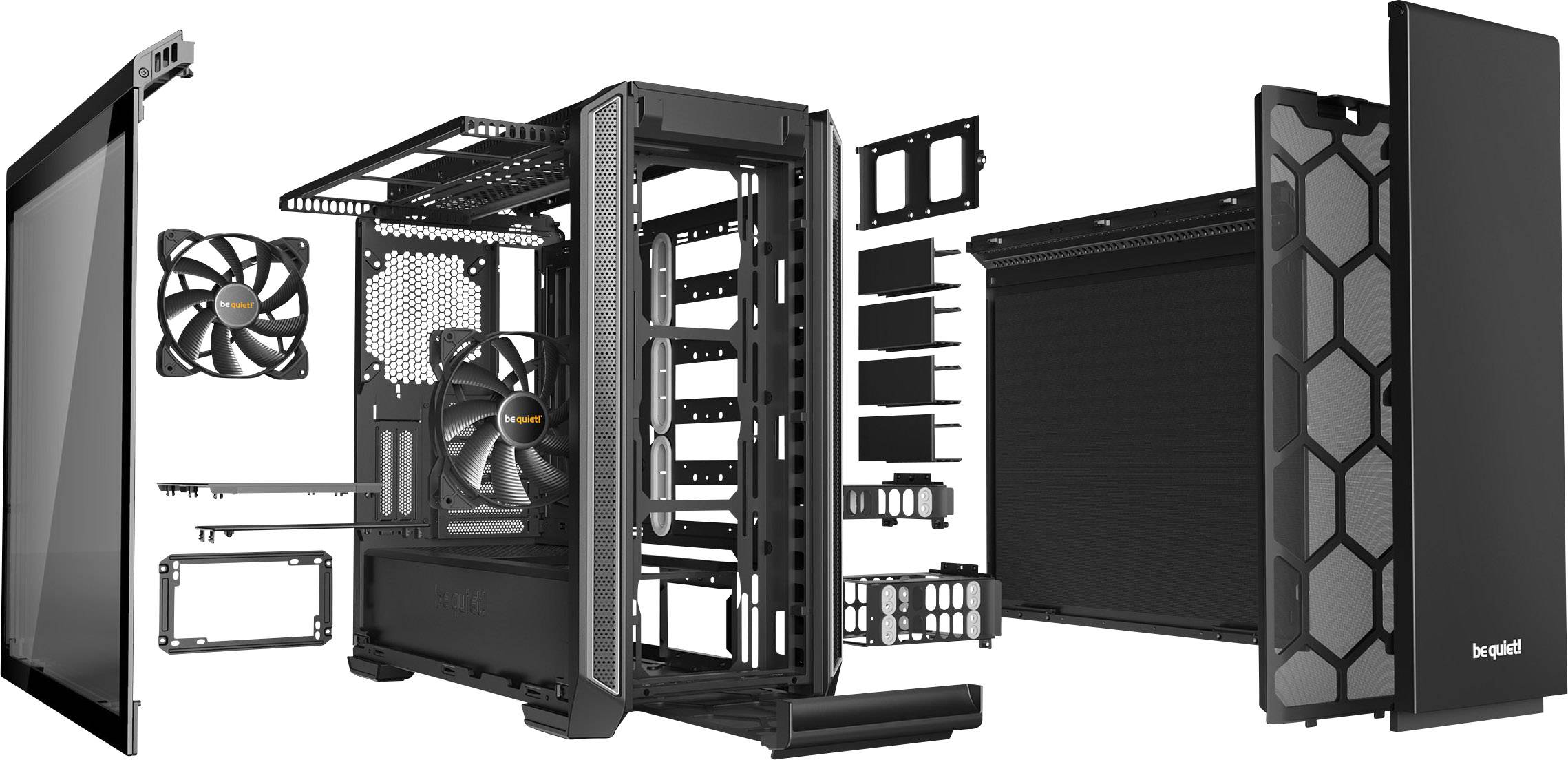 be quiet! Silent Base 601 Window Midi Tower Nero, Argento-3