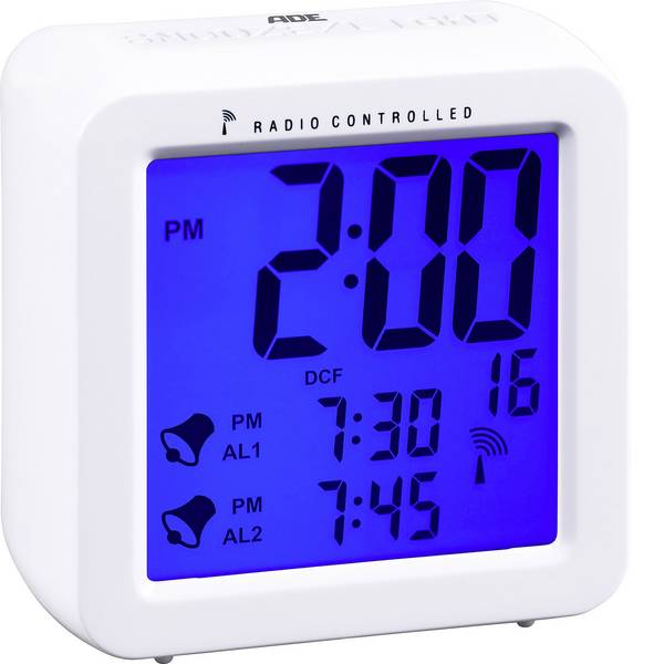 Sveglie - ADE CK 1701 Radiocontrollato Sveglia Bianco - Sveglie - ADE CK 1701 Radiocontrollato Sveglia Bianco -