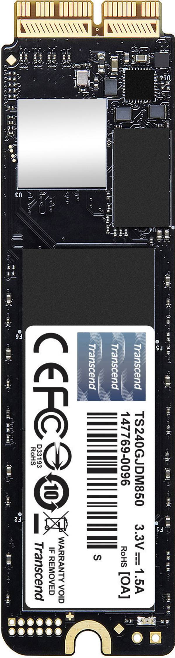 Transcend JetDrive™ 850 Mac 240 GB SSD interno NVMe/PCIe M.2 M.2 NVMe PCIe 3.0 x4 Dettaglio TS240GJDM850