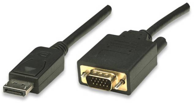 TECHly DisplayPort / VGA Cavo Spina USB-C® 1.80 m Nero ICOC-DSP-V-018 Cavo Displayport-0