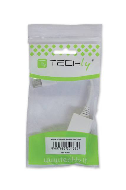 Adattatore DisplayPort 1.2 Maschio / DVI Femmina 15cm Bianco-6