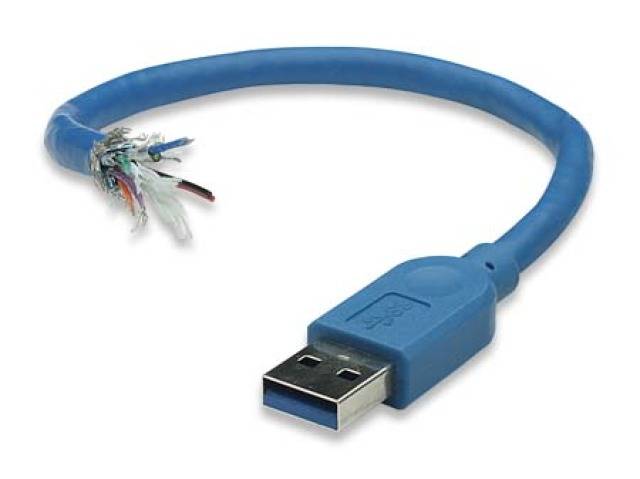TECHly Cavo USB USB 3.2 Gen1 Spina USB-A, Presa USB-A 3.00 m Blu contatti connettore dorati ICOCU3-AA-30-EX-4