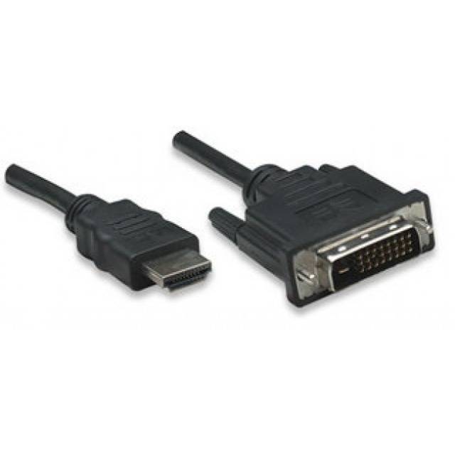 TECHly HDMI / DVI Cavo adattatore Spina HDMI-A, Spina DVI-D 24+1pol. 5.00 m Nero ICOC-HDMI-D-045 Cavo HDMI-2