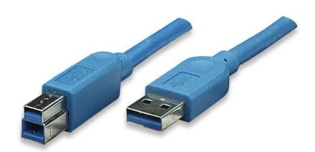 Cavo USB 3.2 Superspeed A maschio/B maschio 2 m blu-0