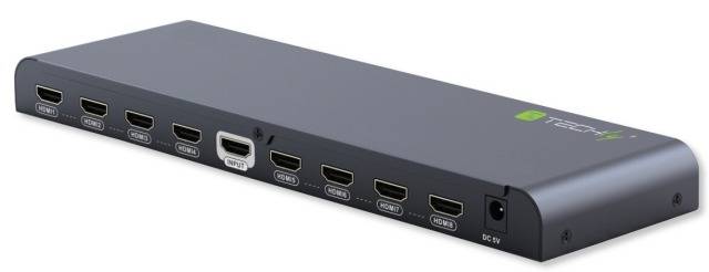 TECHly IDATA-HDMI2-4K8 8 Porte Distributore, splitter HDMI 3840 x 2160 Pixel Nero-0