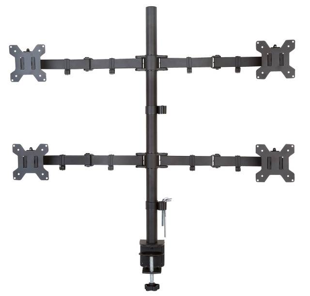 TECHLY Supporto da scrivania per 4 Monitor 13-27'' con morsetto Nero-0
