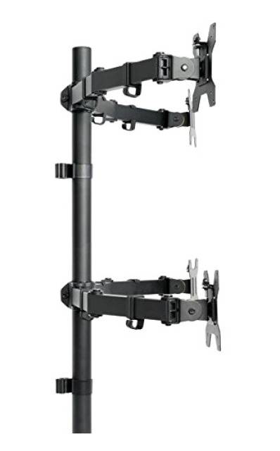 TECHLY Supporto da scrivania per 4 Monitor 13-27'' con morsetto Nero-11