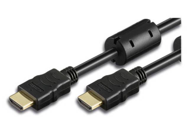 TECHly HDMI Cavo RJ45 2.00 m Nero ICOC-HDMI-FR-020 con nucleo in ferrite Cavo HDMI-0
