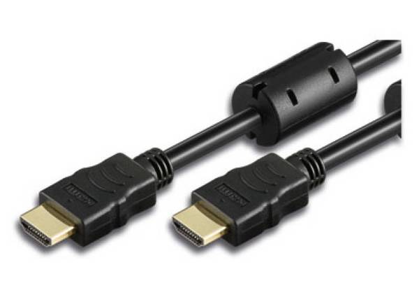 TECHly HDMI Cavo RJ45 15.00 m Nero ICOC-HDMI-FR-150 con nucleo in ferrite Cavo HDMI
