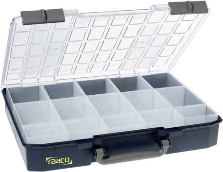 raaco CarryLite 80 5x10-15 Valigetta per minuteria (L x L x A) 330 x 413 x 79 mm Scomparti: 15 Incl. Impugnatura Scatola Contenuto 1 pz.