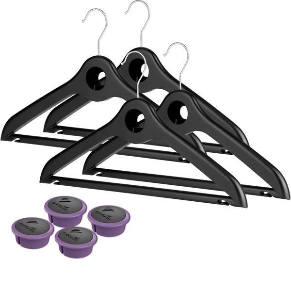 Assi da stiro e accessori per stirare - Gruccia CAPS Air 4 pz. Nero - Assi da stiro e accessori per stirare - Gruccia CAPS Air 4 pz. Nero -