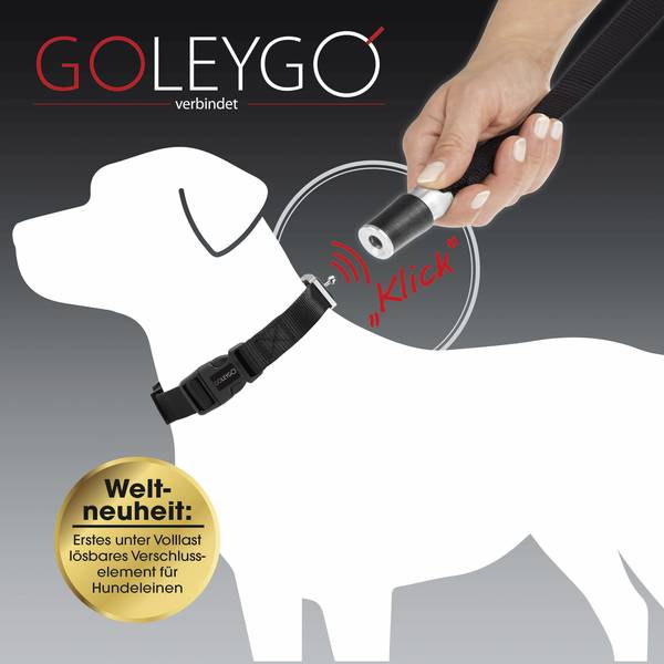 Prodotti per animali domestici - Guinzaglio per cani GoLeyGo Nero Misura L 1 pz. - Prodotti per animali domestici - Guinzaglio per cani GoLeyGo Nero Misura L 1 pz. -