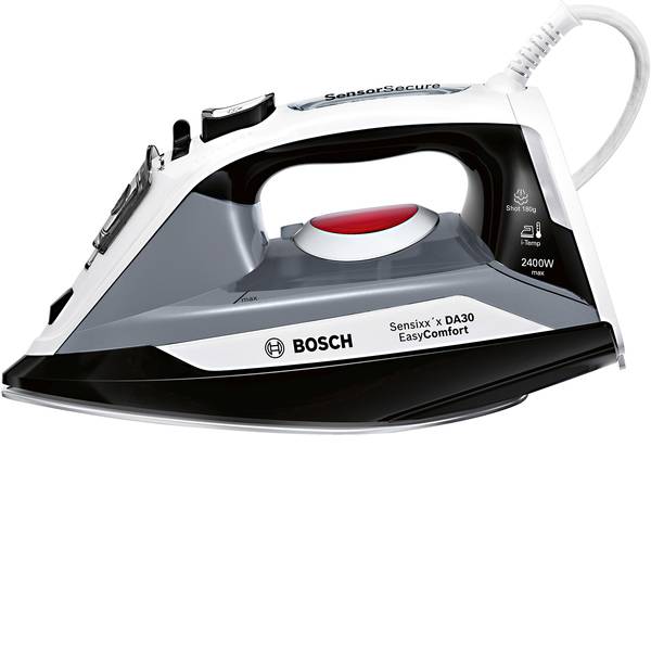 Ferri da stiro - Bosch Haushalt TDA30EASY Ferro da stiro a vapore Nero 2400 W - Ferri da stiro - Bosch Haushalt TDA30EASY Ferro da stiro a vapore Nero 2400 W -