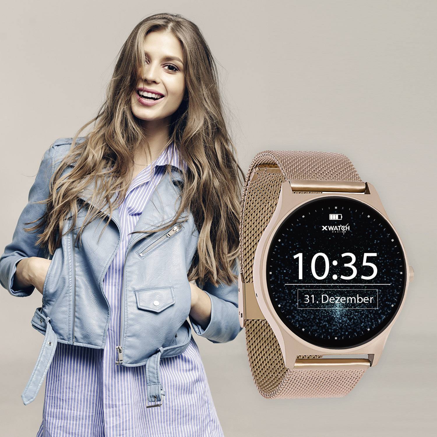 X-WATCH Joli XW PRO Smartwatch Rosa oro | Conrad.it