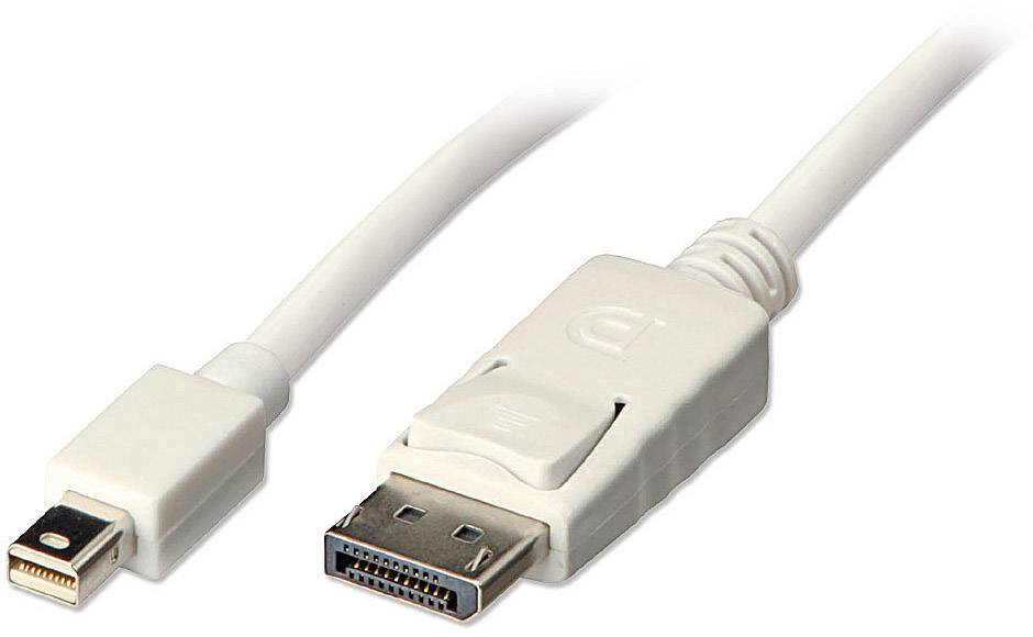 LINDY Mini-DisplayPort / DisplayPort Cavo Spina Mini DisplayPort , Spina DisplayPort 2.00 m Bianco 41057 Cavo Displaypor-0
