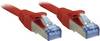 LINDY 47171 RJ45 Cavo di rete, cavo patch CAT 6A S/FTP 30.00 m Rosso con protezione 1 pz.