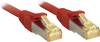 LINDY 47293 RJ45 Cavo di rete, cavo patch CAT 6A/7 S/FTP 1.50 m Rosso con protezione 1 pz.