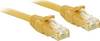 LINDY 48061 RJ45 Cavo di rete, cavo patch CAT 6 U/UTP 0.50 m Giallo con protezione 1 pz.