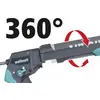 Accessorio per pressa manuale con funzione di rotazione a 360° per un utilizzo flessibile nei lavori di sigillatura.