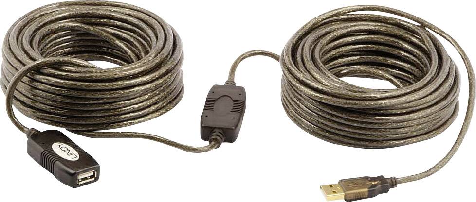 Un cavo di prolunga USB con spina USB-A da un lato e porta USB dall'altro, ideale per il trasferimento dati.