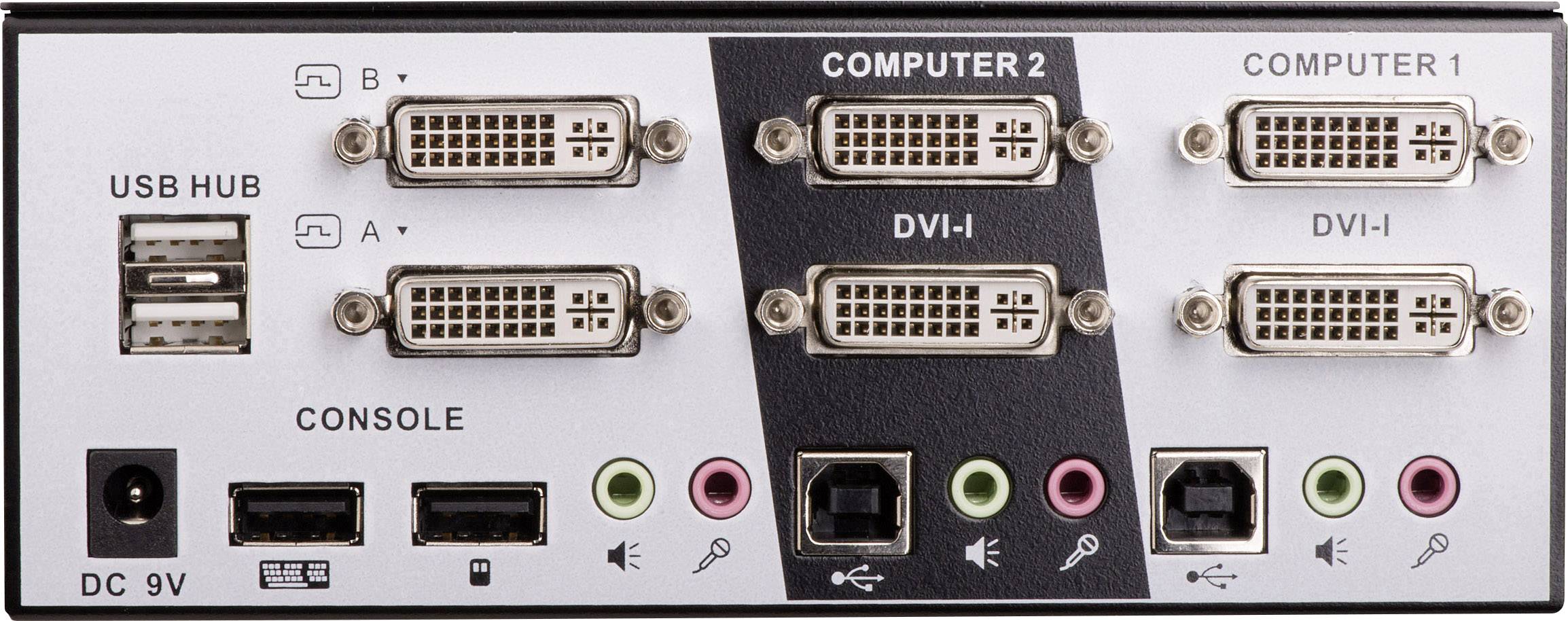 LINDY LINDY DVI Dual Link u. Head KVM Switch 2 Porte Switch KVM