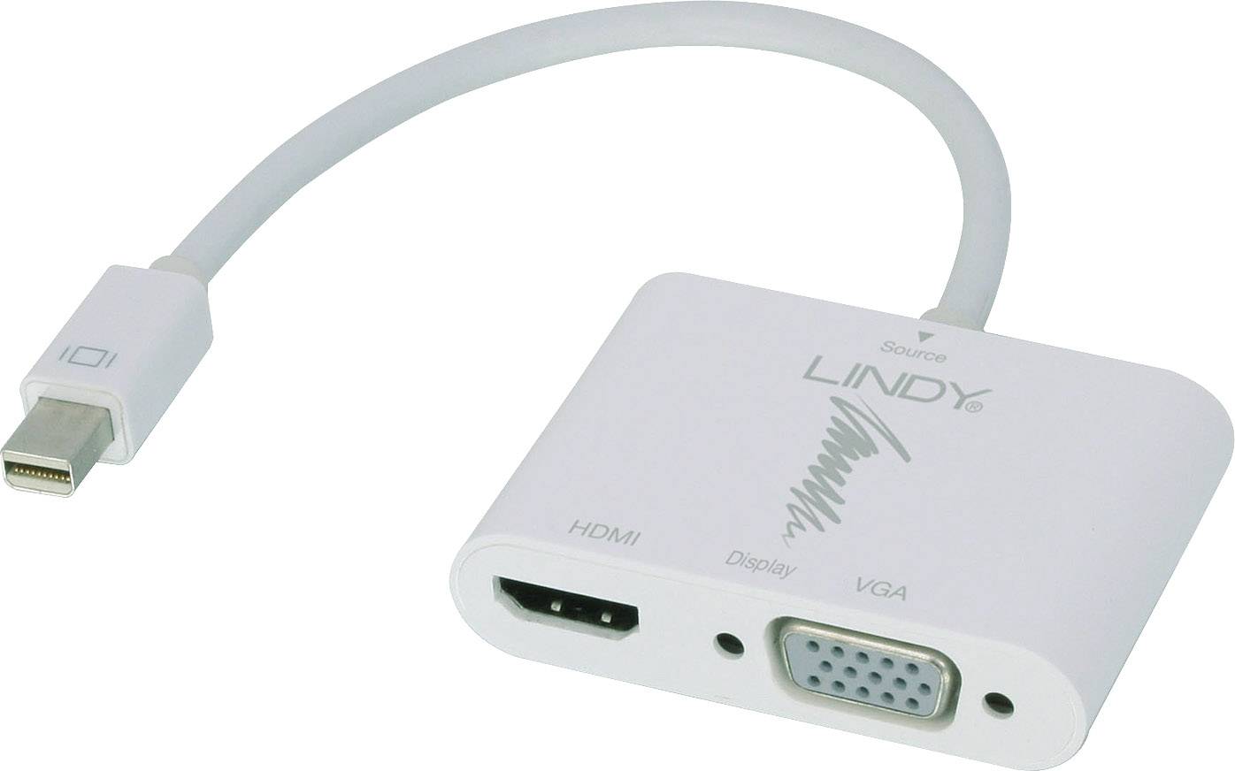 Lindy 41070 cavo e adattatore video Mini DisplayPort HDMI + VGA (D-Sub) Bianco