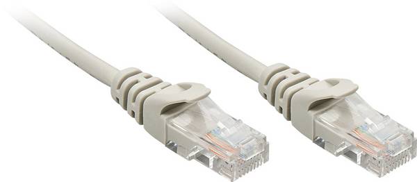 LINDY 48364 RJ45 Cavo di rete, cavo patch CAT 5e U/UTP 3.00 m Grigio con protezione 1 pz.