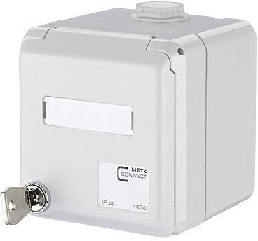 Metz Connect Presa di rete Da parete Non classificata 2 Porte Grigio