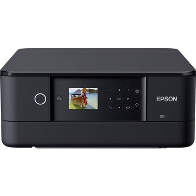 Una stampante Epson nera con schermo a colori. Sullo schermo è raffigurata una barca sull'acqua.