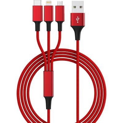 Smrter Cavo di ricarica USB USB 3.2 Gen1 (USB 3.0) Spina USB-A, Spina USB-C®, Spina USB-Micro-B, Connettore Apple Lightn