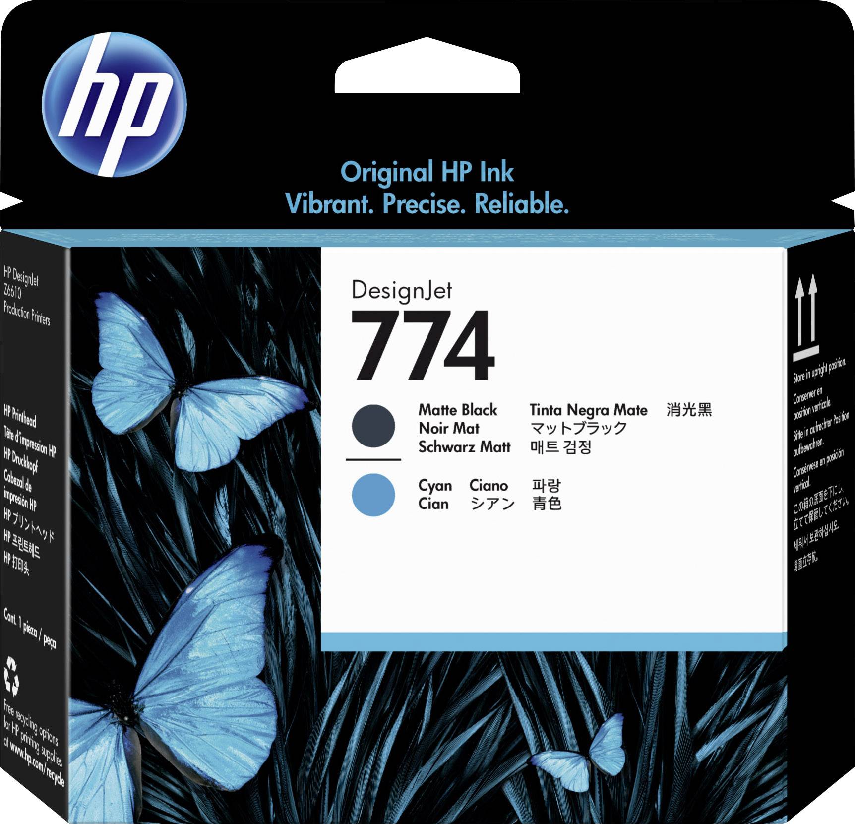 HP Testina di stampa 774 Originale Nero, Ciano P2W01A-0
