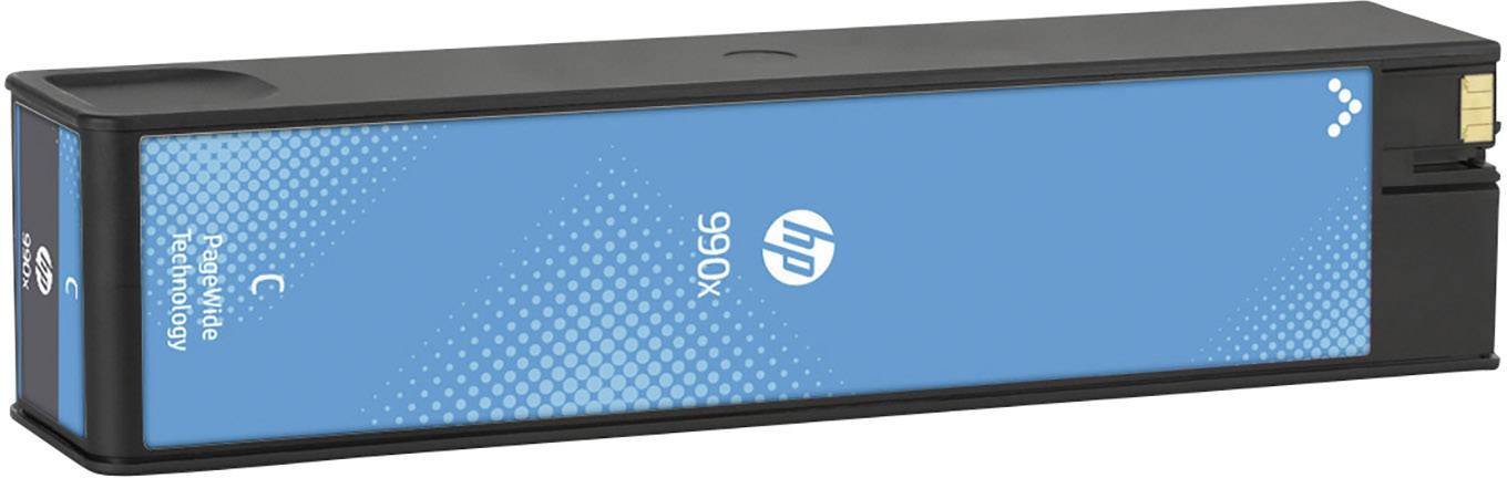 Un modulo di cartuccia d'inchiostro blu con la scritta 'HP 990X C'.
