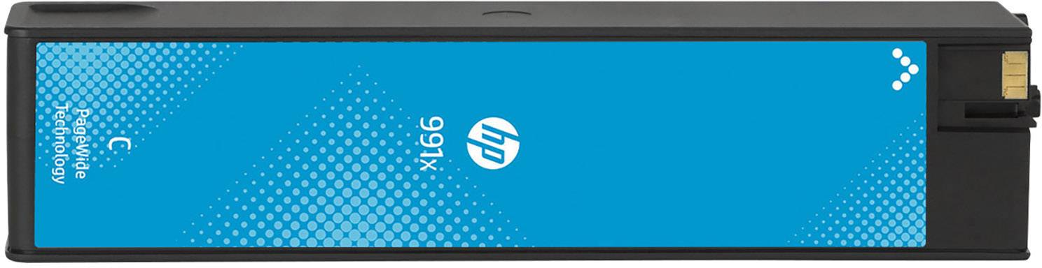 Cartuccia di inchiostro nero con etichetta blu e testo bianco: 'HP 991XL'.