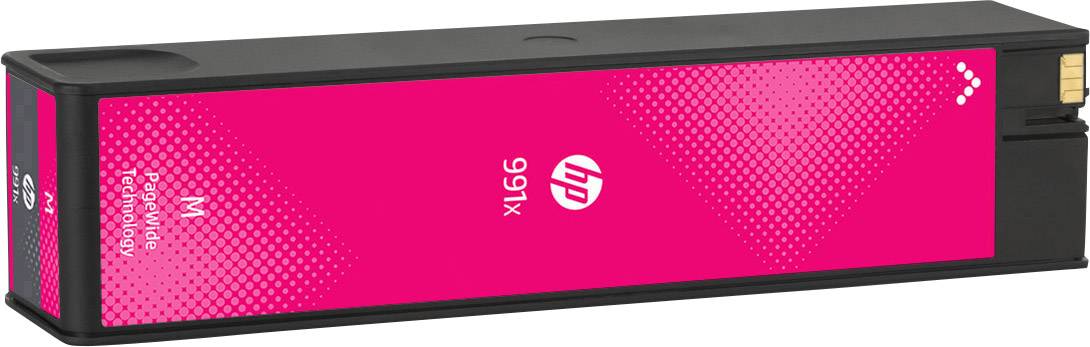 Cartuccia d'inchiostro magenta, Modello 991XL, con logo del produttore, rettangolare, grande.