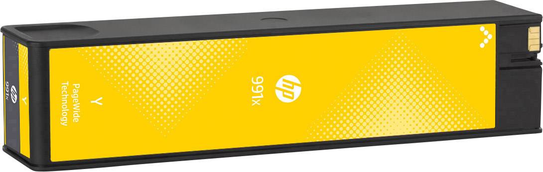 Cartuccia HP 991X gialla con scritta 'Pagewide Technology'.