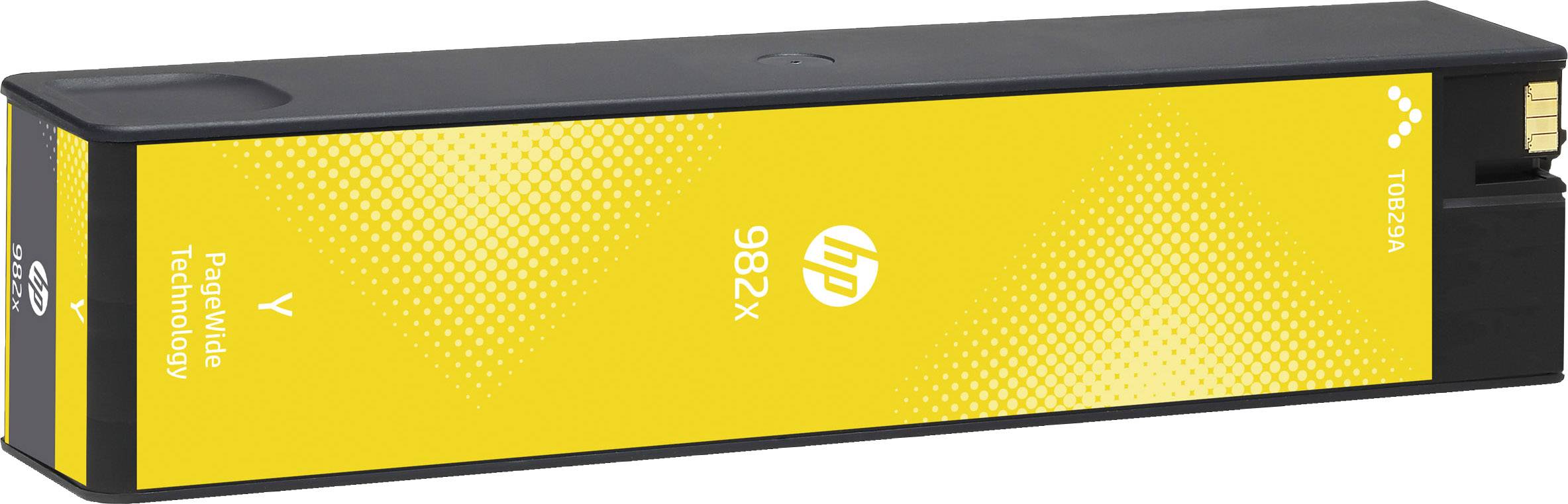 Cartuccia di inchiostro gialla HP, modello 982x, con logo 'PageWide Technology'.
