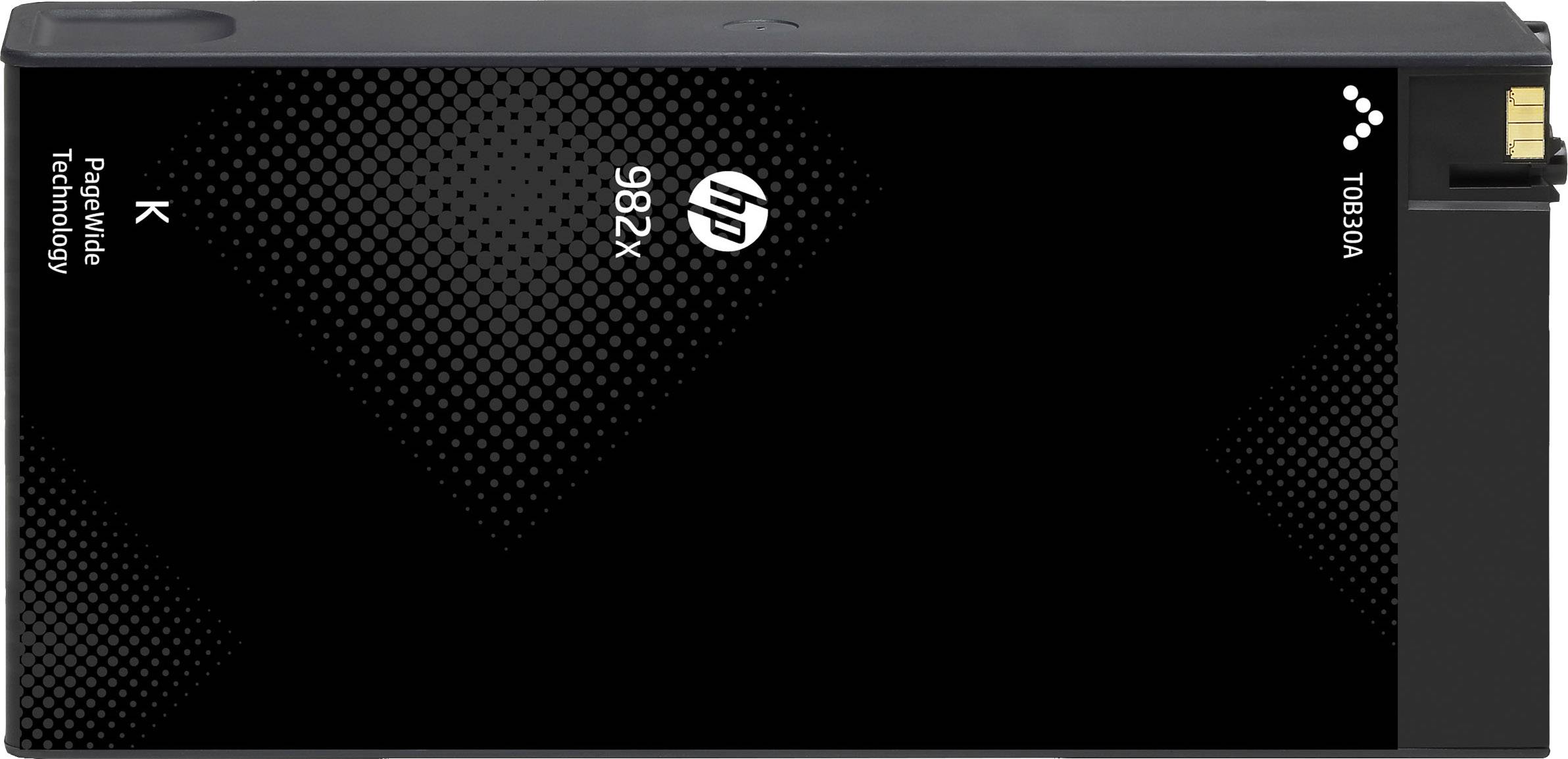 Cartuccia di inchiostro HP nera con scritta 'x782', motivo geometrico e chip di contatto dorato sul lato destro.