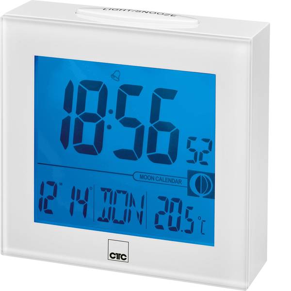 Sveglie - CTC 170251 Radiocontrollato Orologio radiocontrollato Bianco Tempi di allarme 1 - Sveglie - CTC 170251 Radiocontrollato Orologio radiocontrollato Bianco Tempi di allarme 1 -