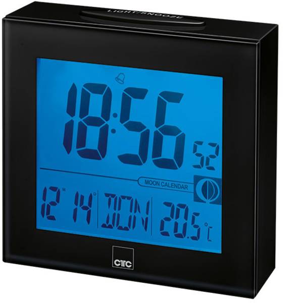 Sveglie - CTC 170250 Radiocontrollato Orologio radiocontrollato Nero Tempi di allarme 1 - Sveglie - CTC 170250 Radiocontrollato Orologio radiocontrollato Nero Tempi di allarme 1 -