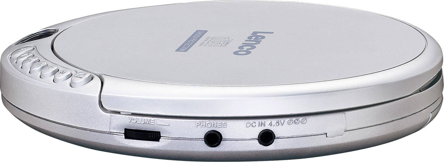 Lenco CD-201 Lettore CD portatile CD, CD-R, CD-RW, MP3 Funzione di carica della batteria Argento-1