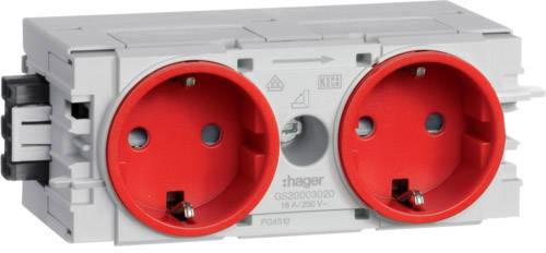 Hager GS20003020 Canalina portacavi a muro Modulo plug-in (L x A x P) 120 x 50 x 61 mm 1 pz. Rosso traffico