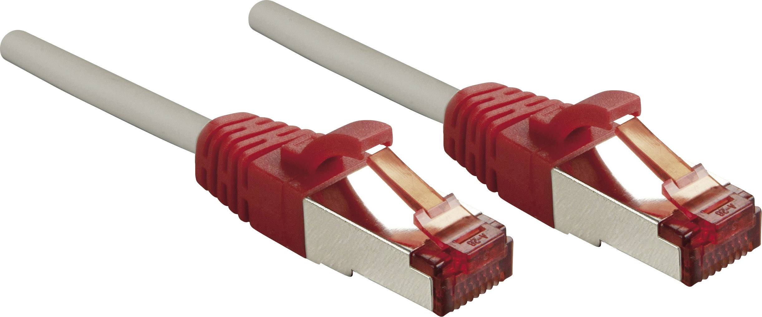LINDY 47842 RJ45 Cavo di rete, cavo patch CAT 6 S/FTP 10.00 m Grigio con protezione 1 pz.-0
