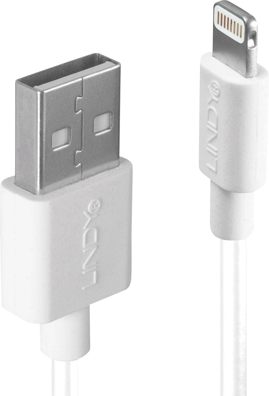 LINDY Cavo USB USB 2.0 Spina USB-A, Connettore Apple Lightning 2.00 m Bianco 31327