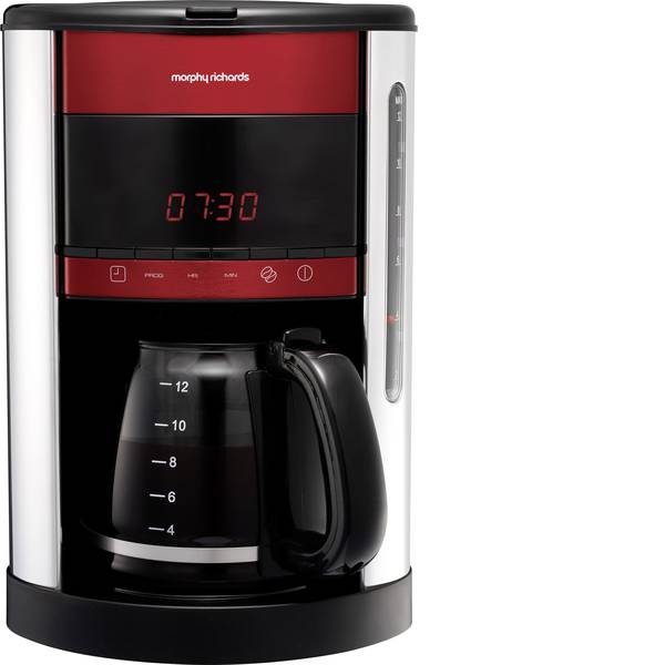 Macchine dal caffè con filtro - Morphy Richards Macchina per il caffè Acciaio, Rosso Capacità tazze=12 Caraffa in vetro, Funzione mantenimento calore, - Macchine dal caffè con filtro - Morphy Richards Macchina per il caffè Acciaio, Rosso Capacità tazze=12 Caraffa in vetro, Funzione mantenimento calore, -