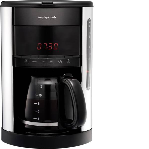 Macchine dal caffè con filtro - Morphy Richards Macchina per il caffè Acciaio, Nero Capacità tazze=12 Caraffa in vetro, Funzione mantenimento calore, - Macchine dal caffè con filtro - Morphy Richards Macchina per il caffè Acciaio, Nero Capacità tazze=12 Caraffa in vetro, Funzione mantenimento calore, -