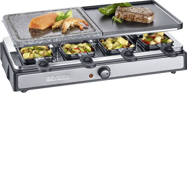 Raclette - Severin RG2344 Raclette 8 vaschette Acciaio, Nero - Raclette - Severin RG2344 Raclette 8 vaschette Acciaio, Nero -