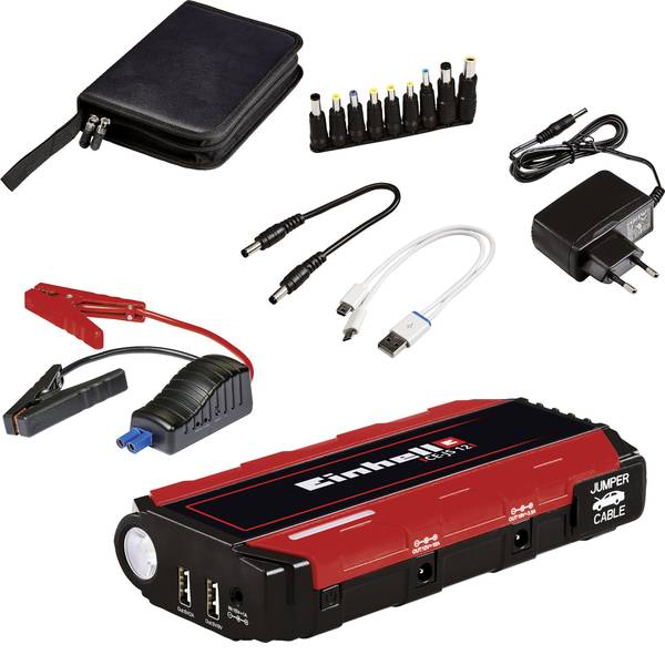 Jump Starter - Sistema di accensione rapido Einhell CE-JS 12 1091521 Corrente davviamento ausiliaria (12 V)=200 A - Jump Starter - Sistema di accensione rapido Einhell CE-JS 12 1091521 Corrente davviamento ausiliaria (12 V)=200 A -