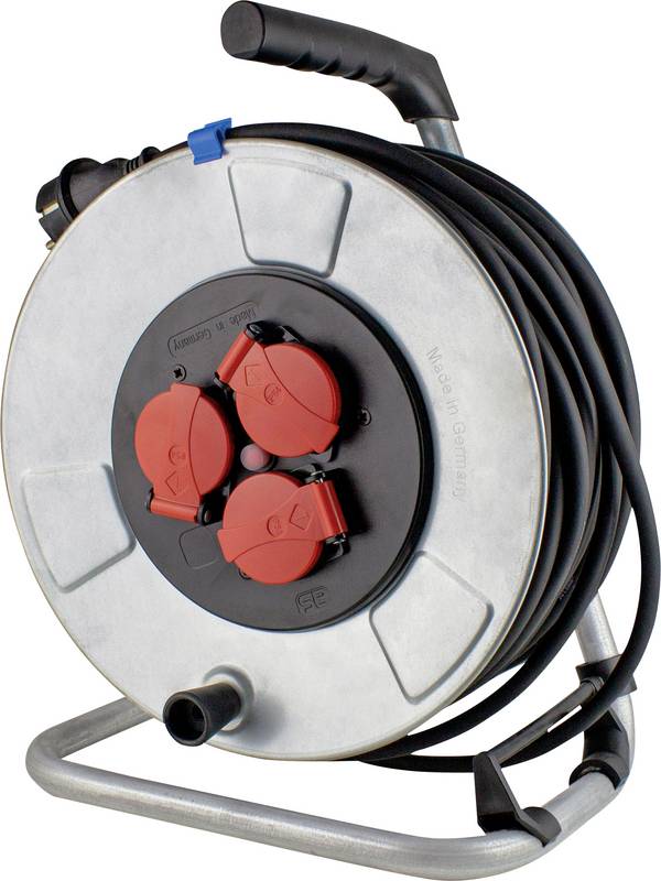 AS Schwabe 10316 Avvolgicavo 50 m Nero Spina schuko