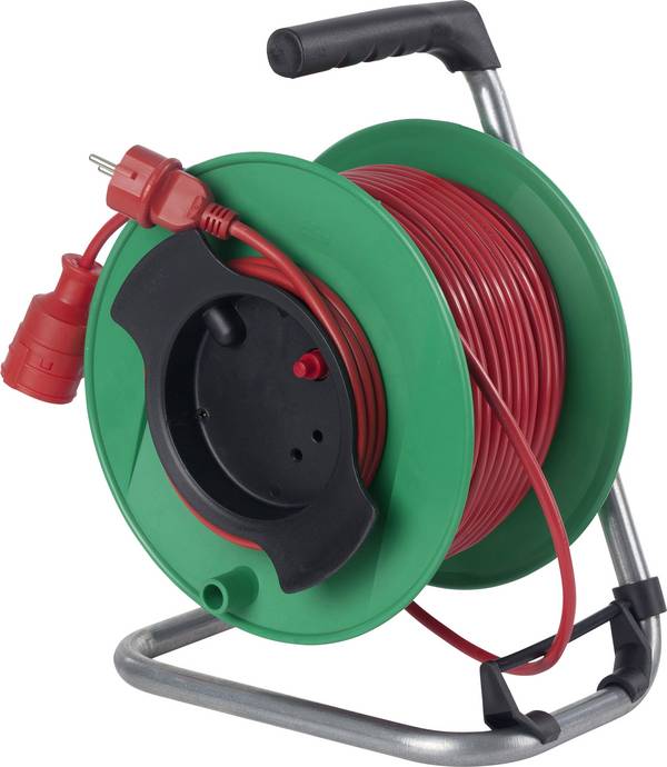 AS Schwabe 12325 Avvolgicavo 50 m Rosso Spina schuko